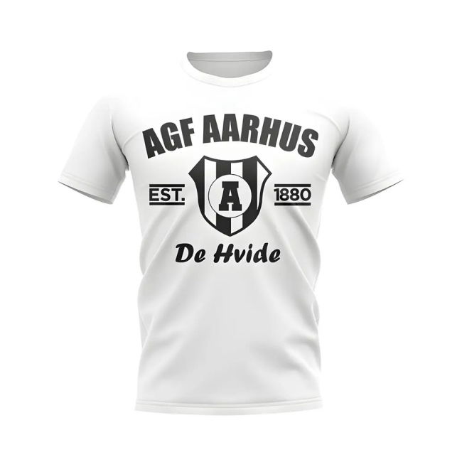 AGF Aarhus Established Football T-Shirt (White)