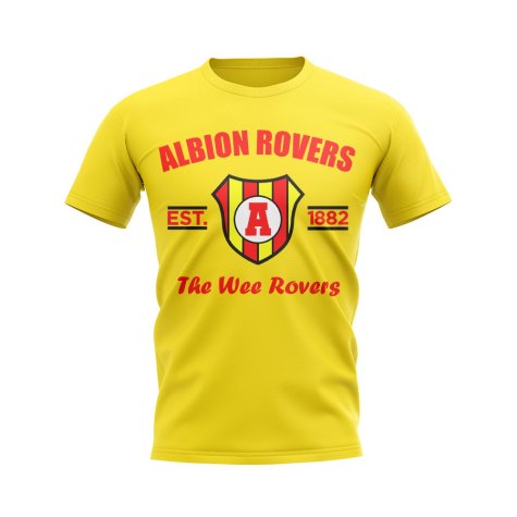 Albion Rovers Established Football T-Shirt (Yellow)