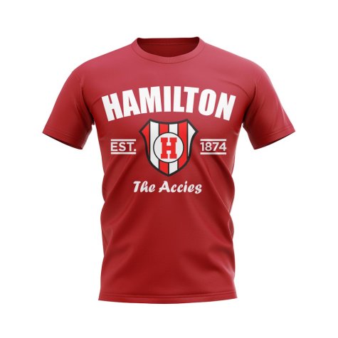 Hamilton Accies Established Football T-Shirt (Red)