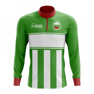 Bulgaria Concept Football Half Zip Midlayer Top (Green-White) Bulgaria Concept Football Half Zip Midlayer Top (Green-White)