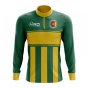 Cameroon Concept Football Half Zip Midlayer Top (Green-Yellow)