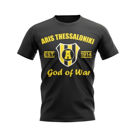 Aris Thessaloniki Established Football T-Shirt (Black)