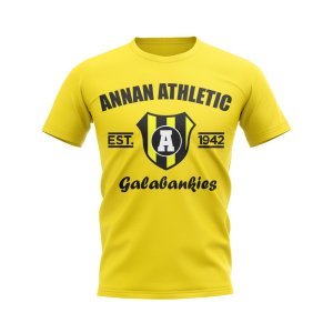 Annan Athletic Established Football T-Shirt (Yellow)