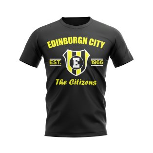 Edinburgh City Established Football T-Shirt (Black)