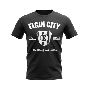 Elgin City Established Football T-Shirt (Black)