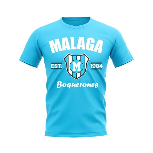 Malaga Established Football T-Shirt (Sky)  Malaga Established Football T-Shirt (Sky)