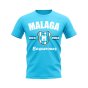 Malaga Established Football T-Shirt (Sky)
