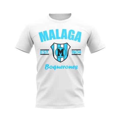 Malaga Established Football T-Shirt (White)