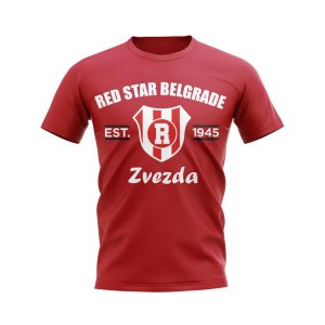 Red Star Belgrade Established Football T-Shirt (Red)