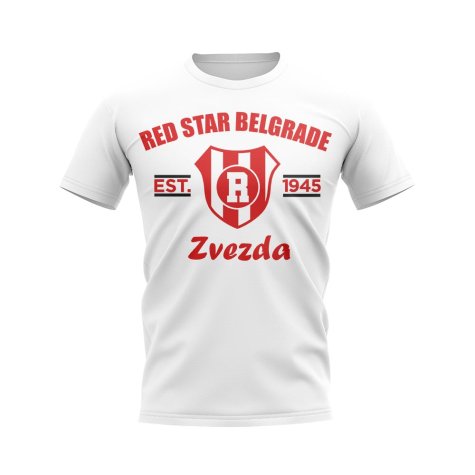 Red Star Belgrade Established Football T-Shirt (White)