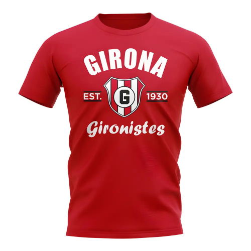 Girona Established Football T-Shirt (Red)  Girona Established Football T-Shirt (Red)