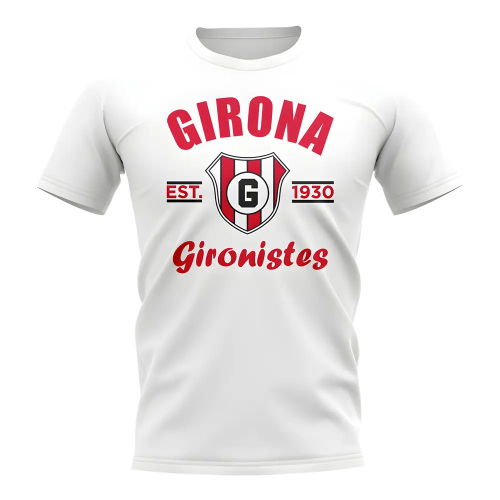 Girona Established Football T-Shirt (White)  Girona Established Football T-Shirt (White)