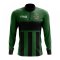 Dominica Concept Football Half Zip Midlayer Top (Green-Black)