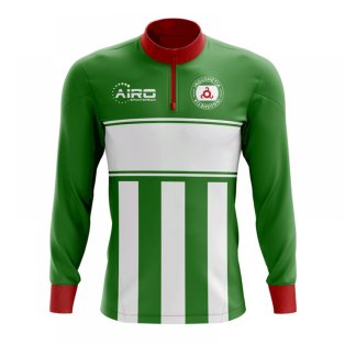 Ingushetia Concept Football Half Zip Midlayer Top (Green-White)
