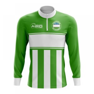 Uzbekistan Concept Football Half Zip Midlayer Top (Green-White)