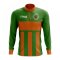 Zambia Concept Football Half Zip Midlayer Top (Green-Orange)
