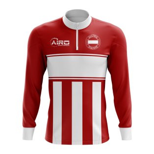 Austria Concept Football Half Zip Midlayer Top (Red-White)