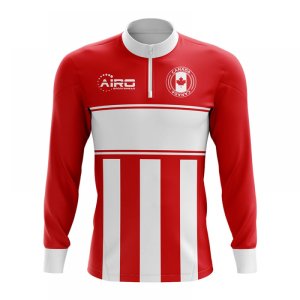 Canada Concept Football Half Zip Midlayer Top (Red-White)