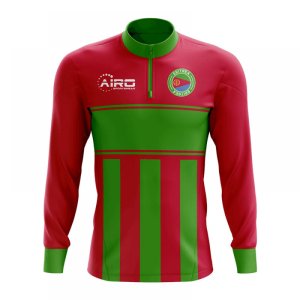 Eritrea Concept Football Half Zip Midlayer Top (Red-Green)