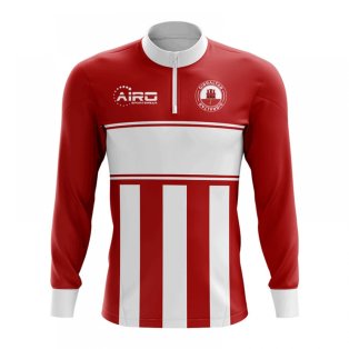 Gibraltar Concept Football Half Zip Midlayer Top (Red-White)