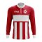 Jersey Concept Football Half Zip Midlayer Top (Red-White)