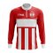 Lebanon Concept Football Half Zip Midlayer Top (Red-White)