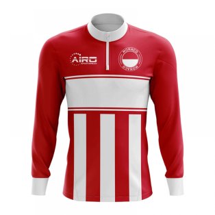 Monaco Concept Football Half Zip Midlayer Top (Red-White)