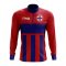 Netherlands Antilles Concept Football Half Zip Midlayer Top (Red-Blue)