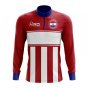 Paraguay Concept Football Half Zip Midlayer Top (Red-White)