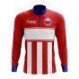 Russia Concept Football Half Zip Midlayer Top (Red-White)