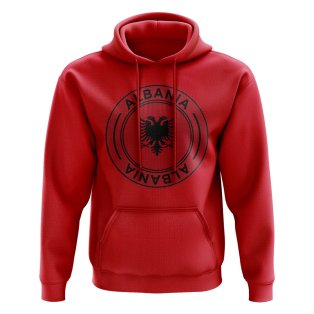 Albania Football Badge Hoodie (Red)