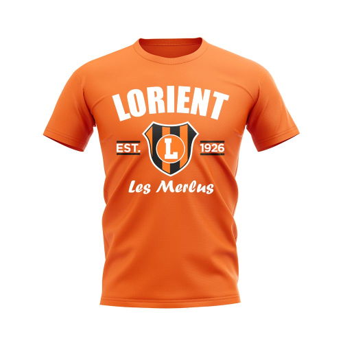 Lorient Established Football T-Shirt (Orange)  Lorient Established Football T-Shirt (Orange)