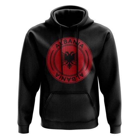 Albania Football Badge Hoodie (Black)