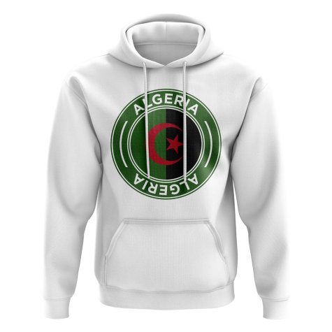 Algeria Football Badge Hoodie (White)