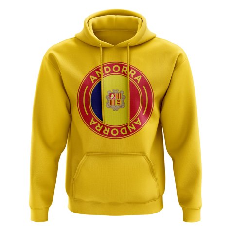 Andorra Football Badge Hoodie (Yellow)