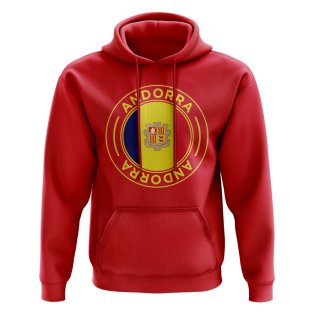 Andorra Football Badge Hoodie (Red)