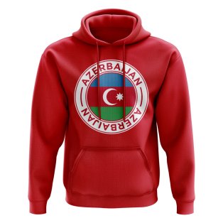 Azerbaijan Football Badge Hoodie (Red)