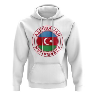 Azerbaijan Football Badge Hoodie (White)