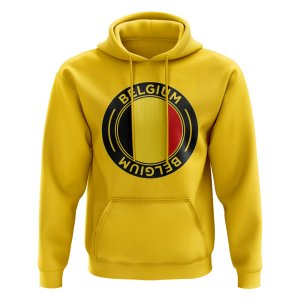Belgium Football Badge Hoodie (Yellow)