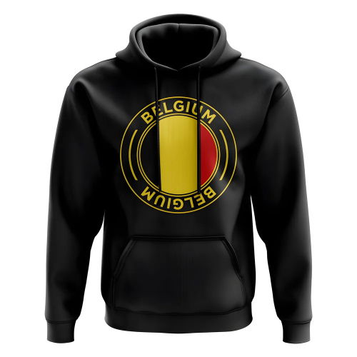 Belgium Football Badge Hoodie (Black)