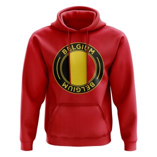 Belgium Football Badge Hoodie (Red)