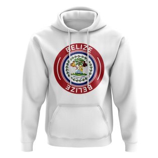 Belize Football Badge Hoodie (White)