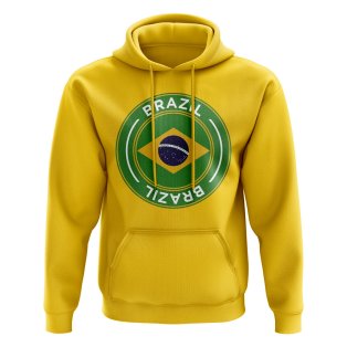 Brazil Football Badge Hoodie (Yellow)