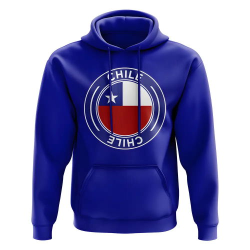 Chile Football Badge Hoodie (Royal)