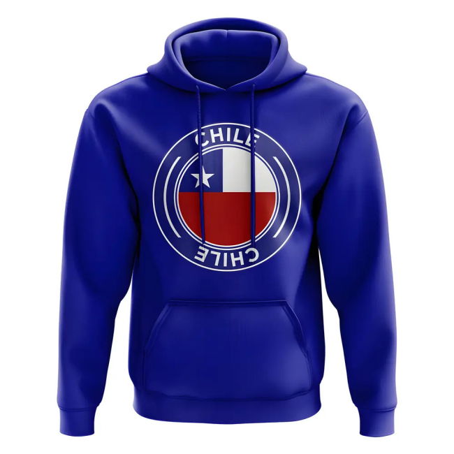 Chile Football Badge Hoodie (Royal)