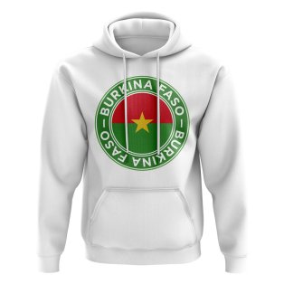 Burkina Faso Football Badge Hoodie (White)