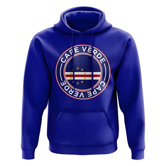 Cape Verde Football Badge Hoodie (Royal)