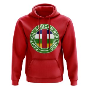 Central African Republic Football Badge Hoodie (Red)