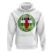 Central African Republic Football Badge Hoodie (White)