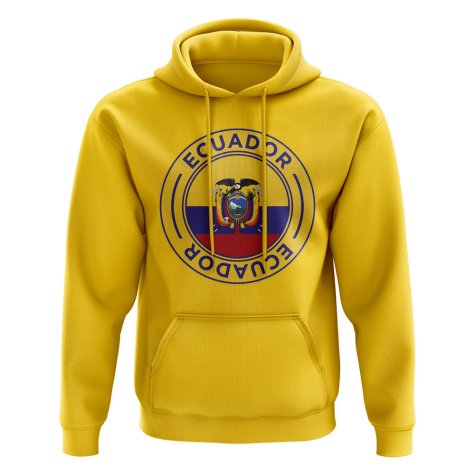 Ecuador Football Badge Hoodie (Yellow)
